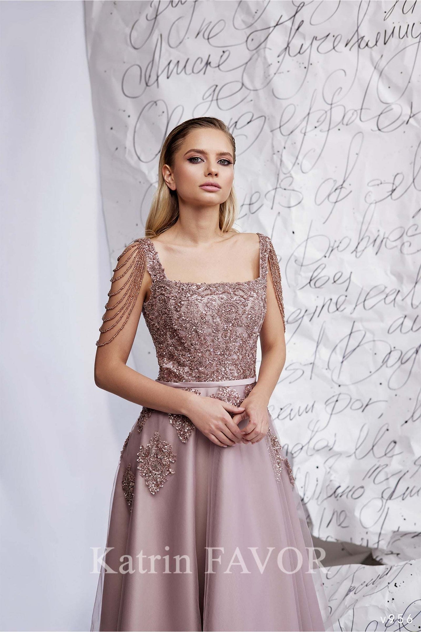 KatrinFAVORboutique-Square neckline dress Mother of the groom dresses