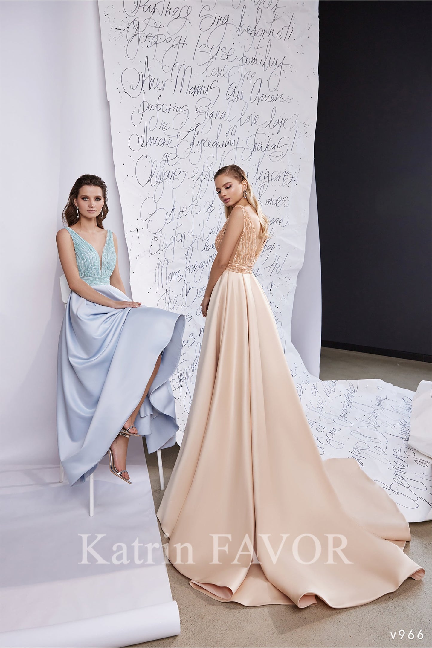 KatrinFAVORboutique-A-line satin wedding guest dress