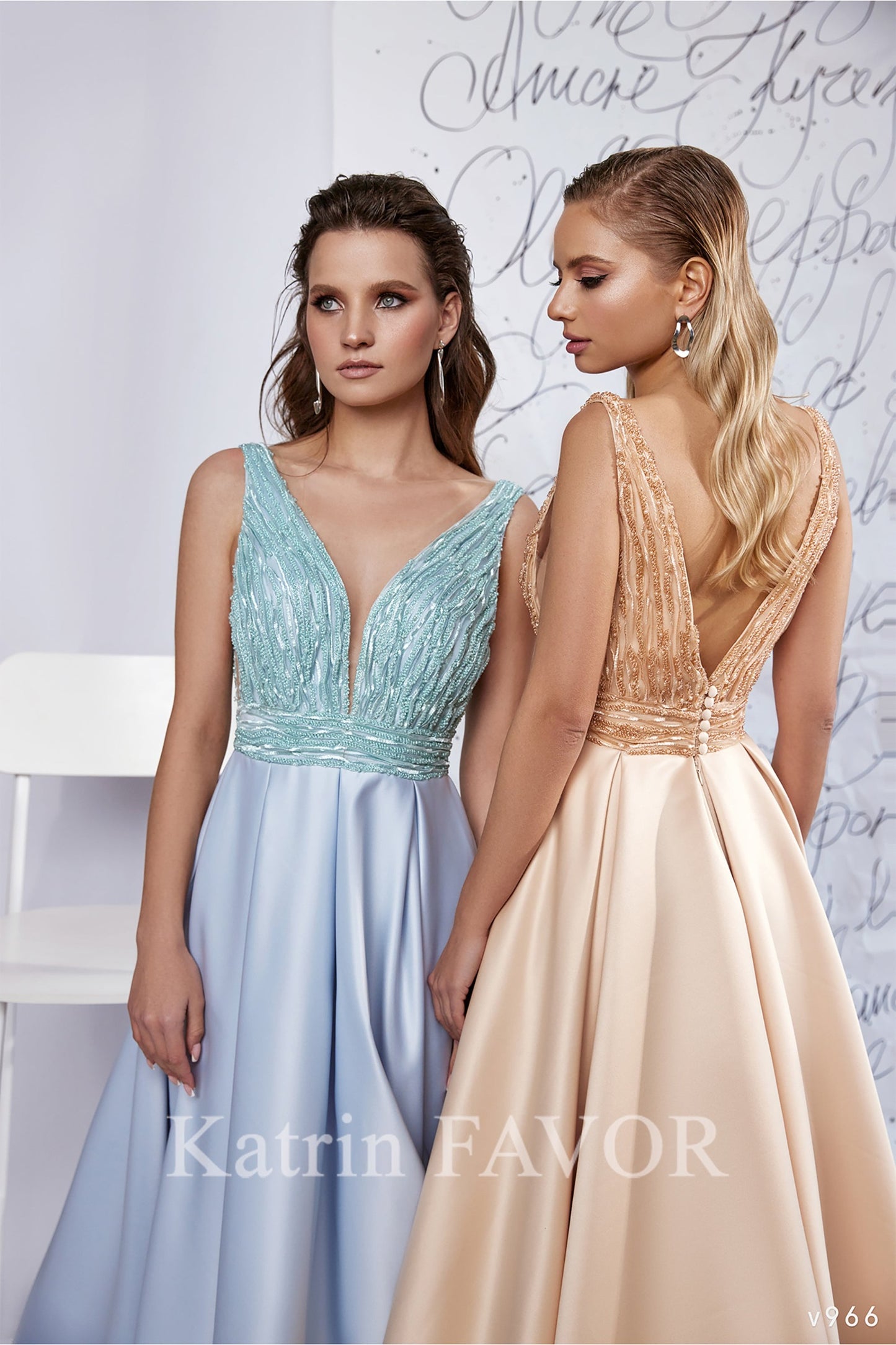KatrinFAVORboutique-A-line satin wedding guest dress