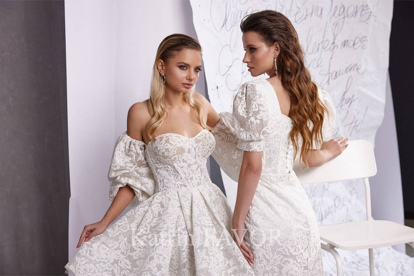 KatrinFAVORboutique-Short wedding reception dress White formal dresses