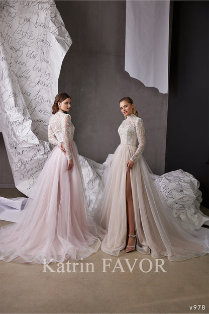 KatrinFAVORboutique-Non traditional bridal white and colored wedding dresses