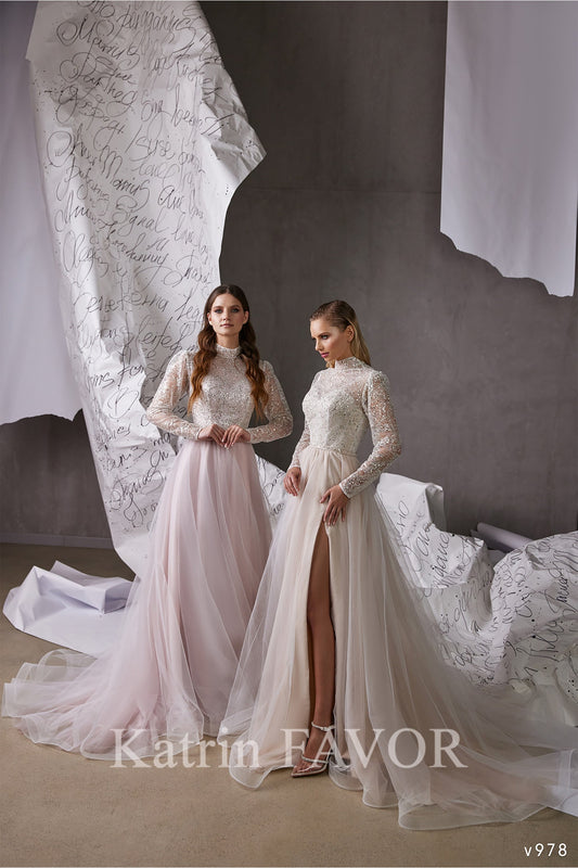KatrinFAVORboutique-Non traditional bridal white and colored wedding dresses