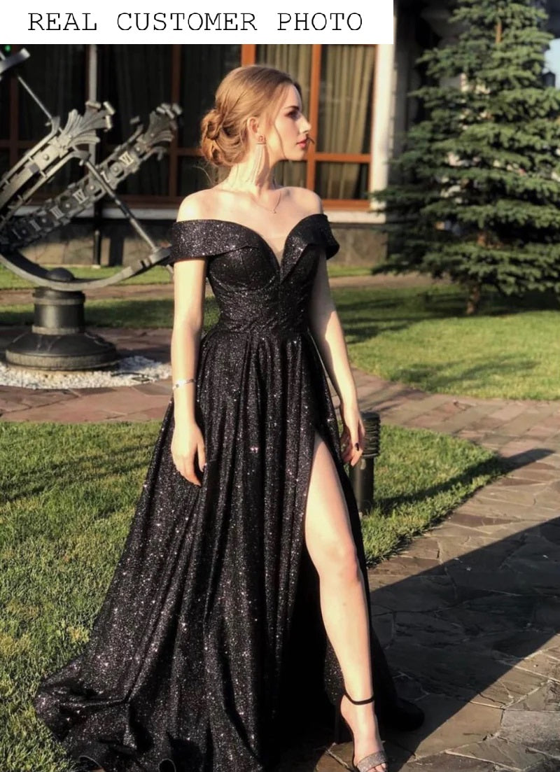 KatrinFAVORboutique-Glitter prom dress Affordable plus size formal wear