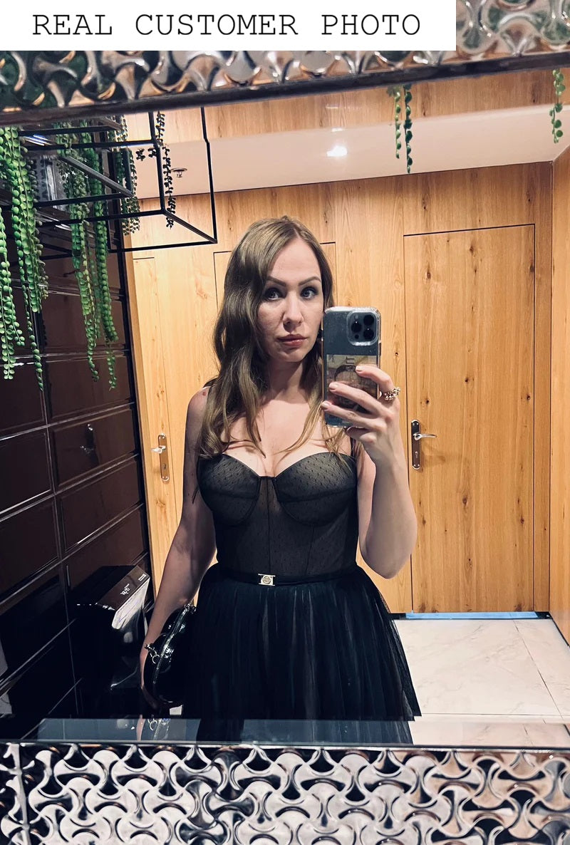 Corset dress midi Flowy cocktail dresses