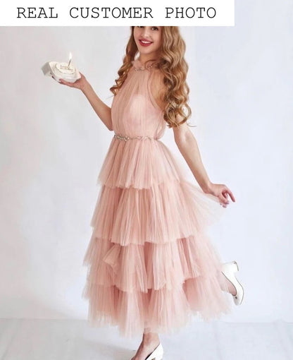 KatrinFAVORboutique-Tiered cocktail dress Midi womens formal dresses