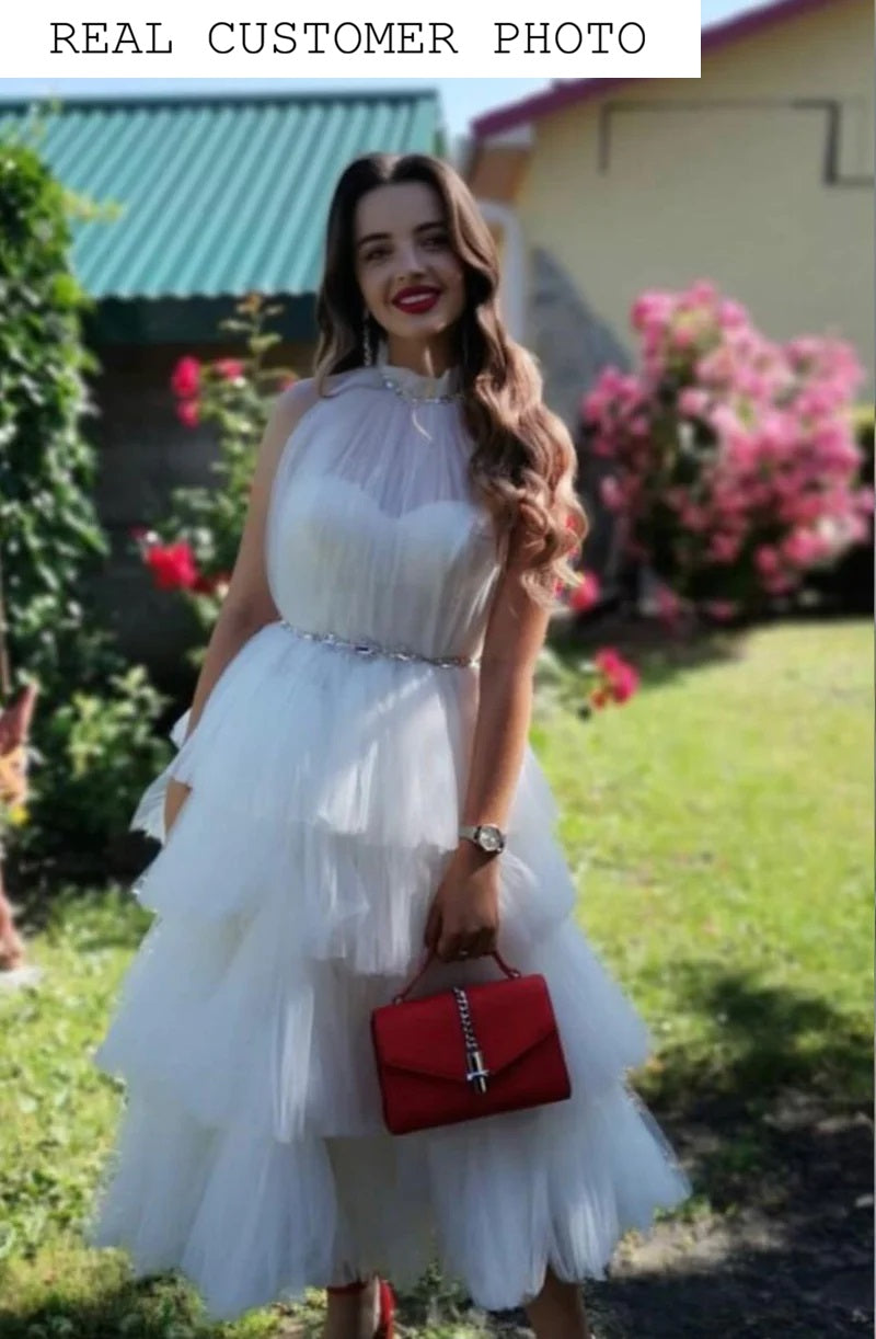 KatrinFAVORboutique-Tiered cocktail dress Midi womens formal dresses