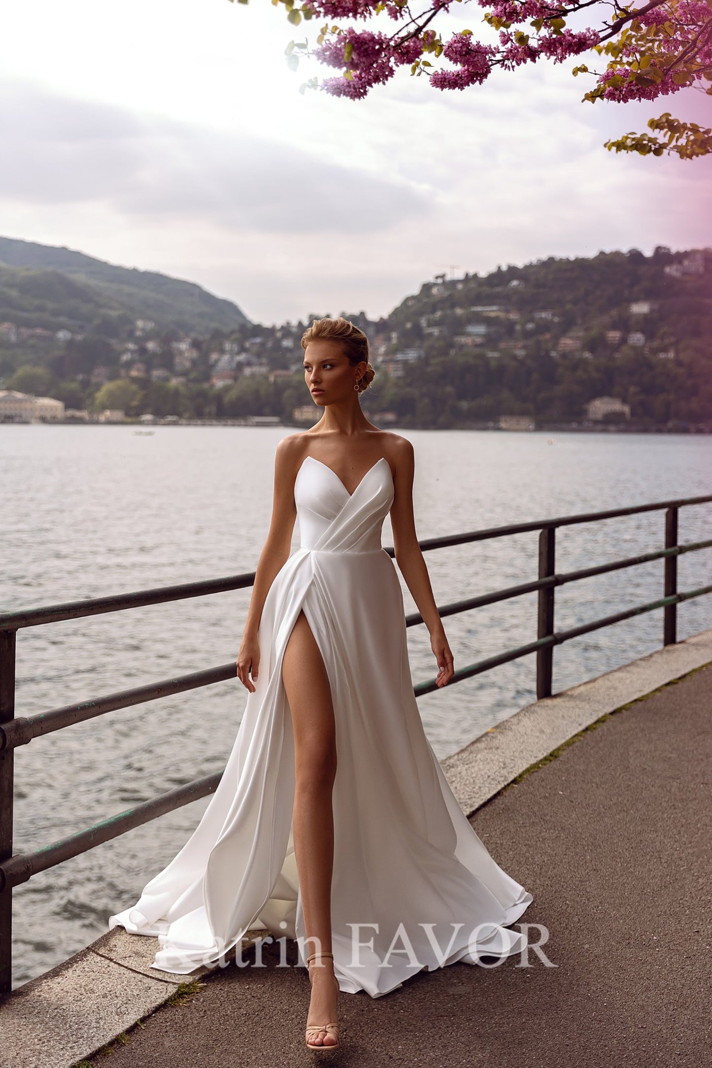 KatrinFAVORboutique-Simple elegant satin a-line wedding dress