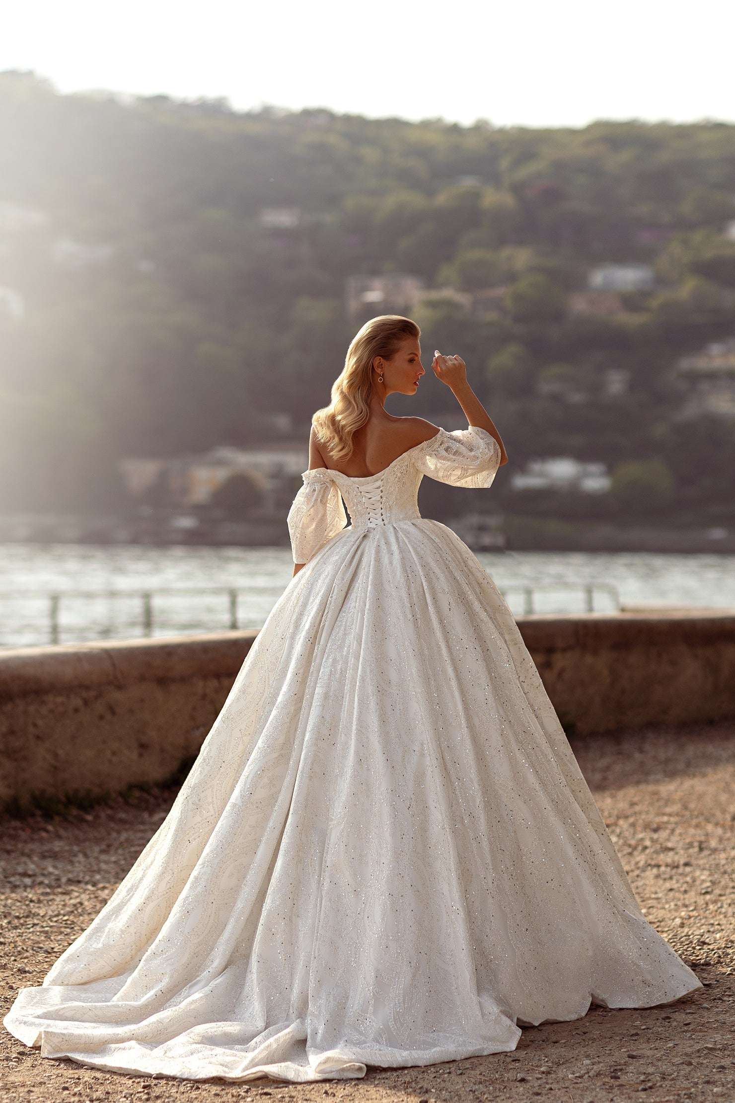 Princess Ballgown Sparkle Wedding Dress Custom Size / Off White Princess Ballgown Sparkle Wedding Dress Custom Size / Off White