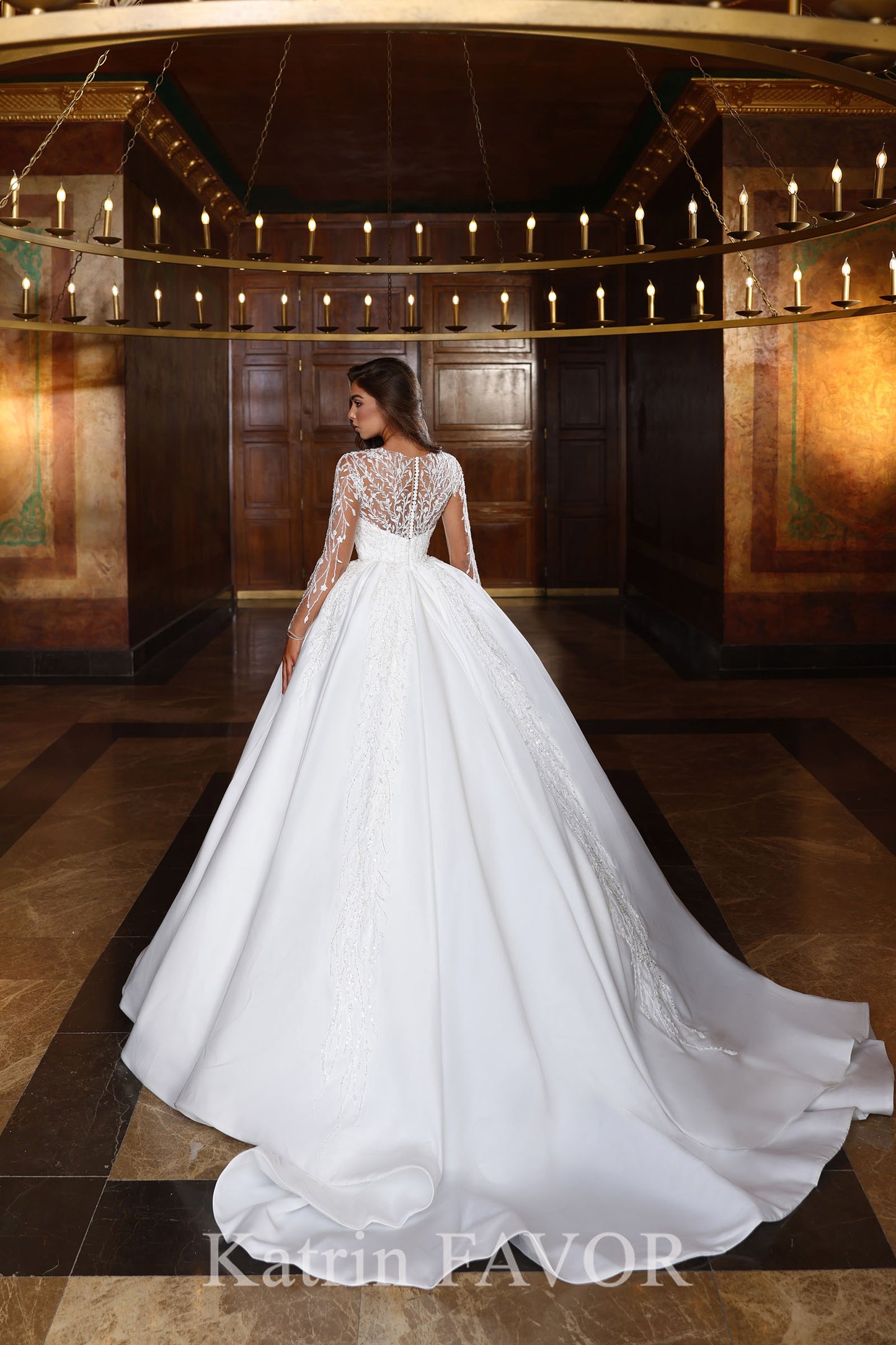 KatrinFAVORboutique-Princess ballgown satin wedding dress