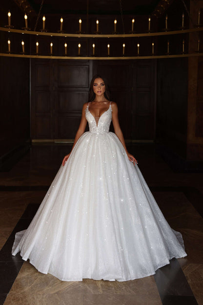 KatrinFAVORboutique-Sparkly bridal dress Princess ball gown wedding dress