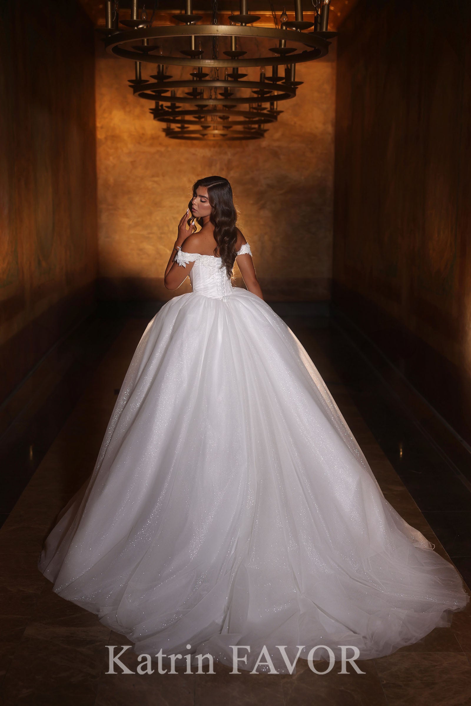 KatrinFAVORboutique-Off the shoulder princess ballgown wedding dress