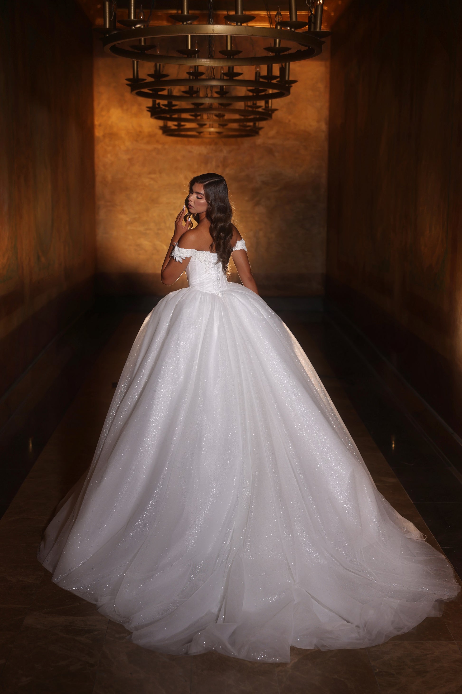 KatrinFAVORboutique-Ballgown wedding dress White sparkly wedding dress