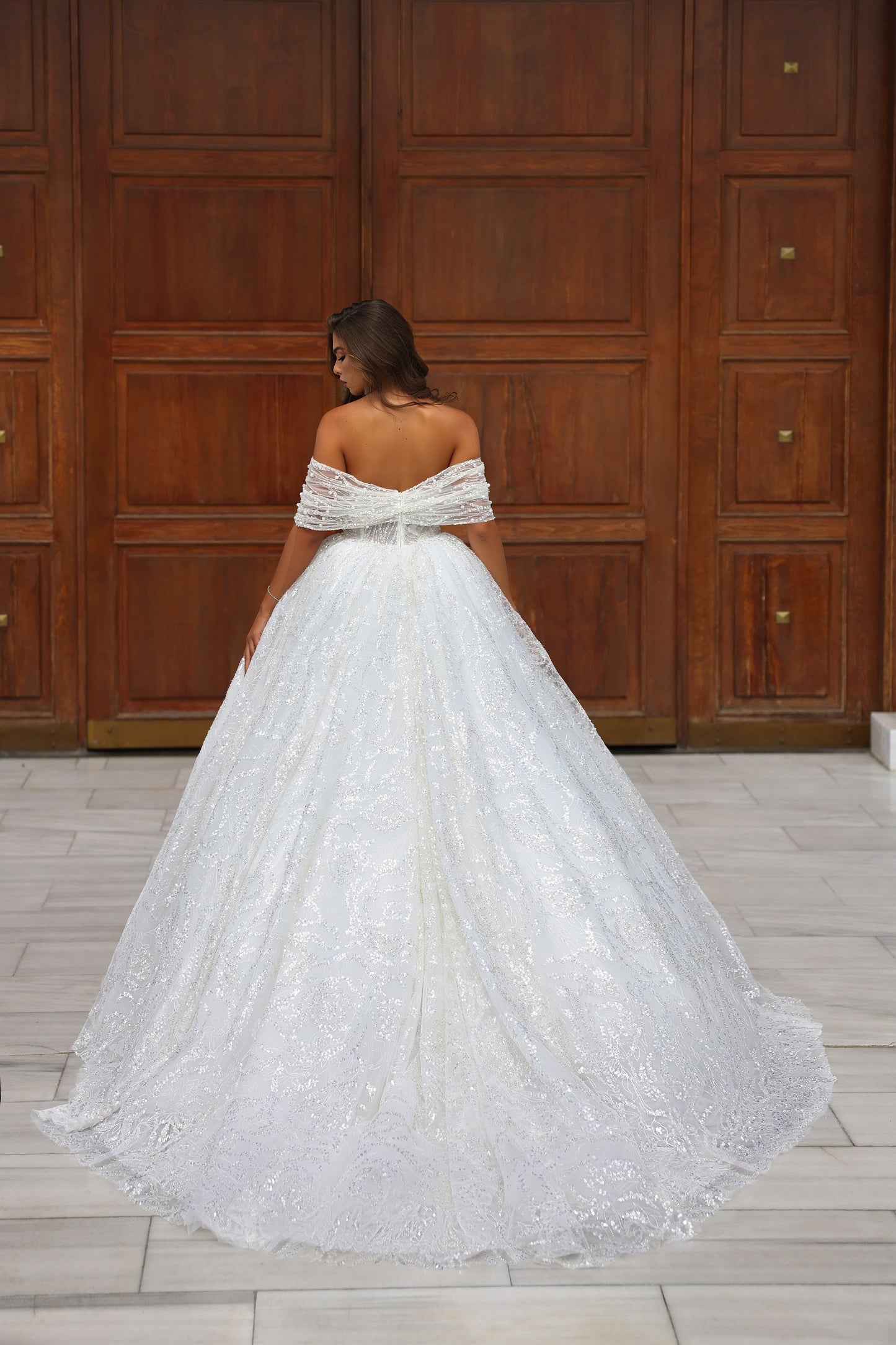 KatrinFAVORboutique-Ball gown off the shoulder wedding dress Princess bridal dress