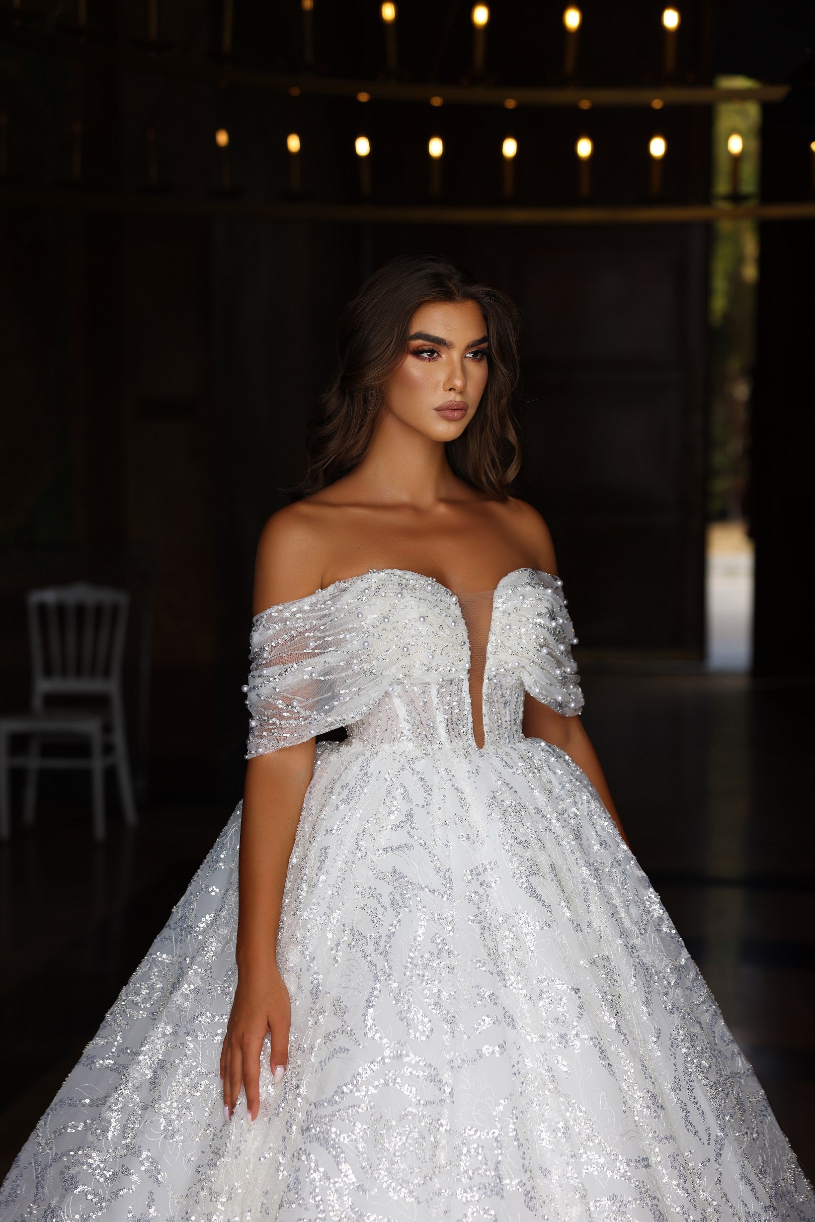 KatrinFAVORboutique-Ball gown off the shoulder wedding dress Princess bridal dress