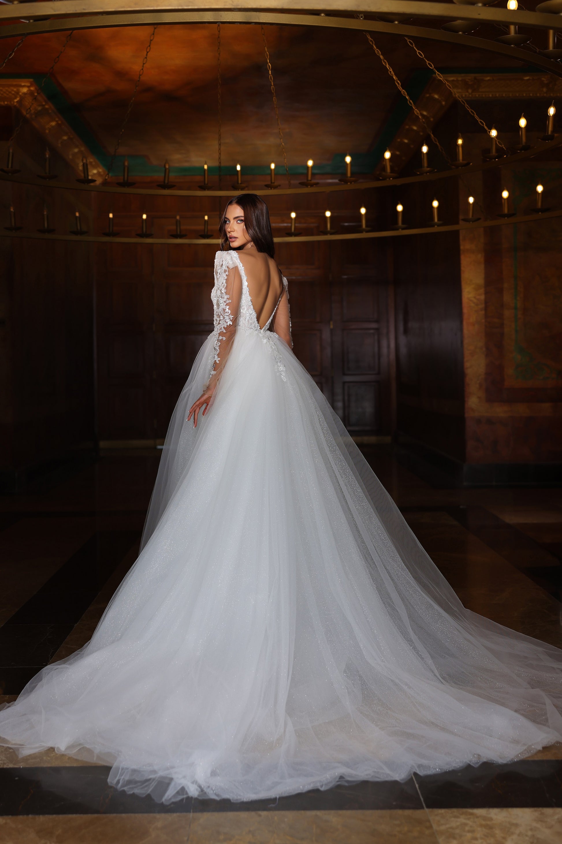 Off White lace wedding dress fitted long sleeve bridal dress CUSTOM SIZE / Off White Off White lace wedding dress fitted long sleeve bridal dress CUSTOM SIZE / Off White