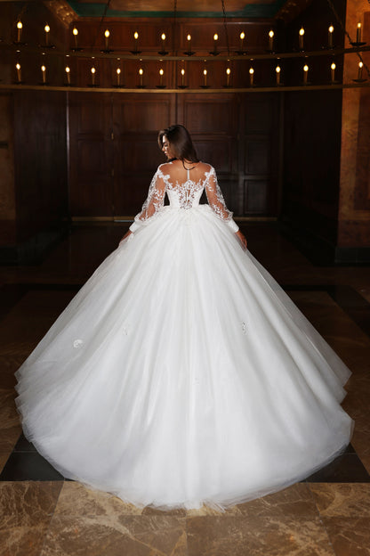 KatrinFAVORboutique-Long sleeve ball gown wedding dress Princess style wedding