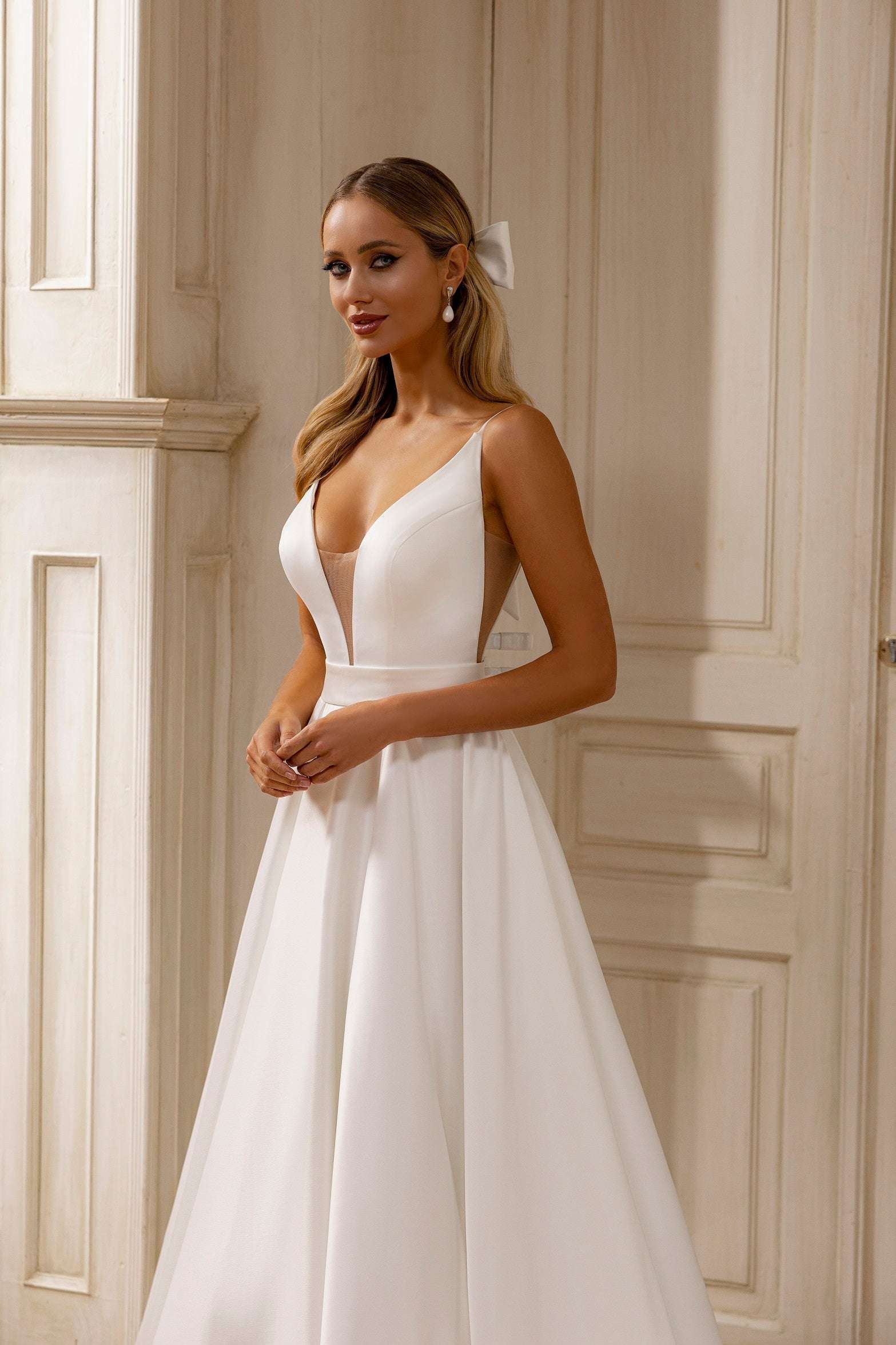 KatrinFAVORboutique-Satin bridal dress Elegant wedding dresses for women