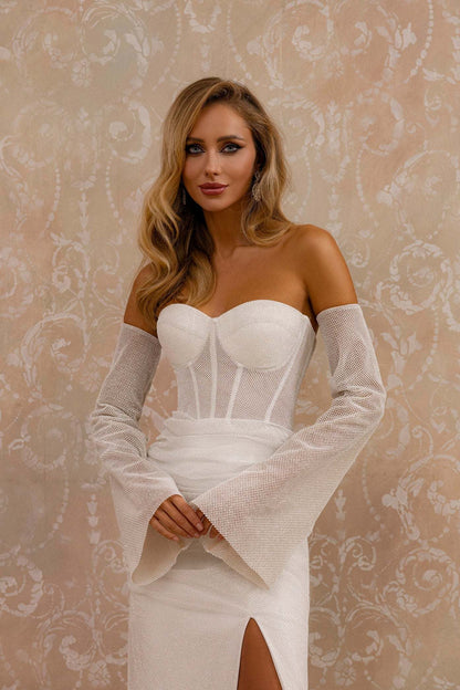 KatrinFAVORboutique-Removable sleeves wedding dress Wedding new fashion