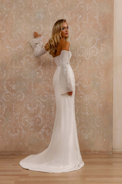 KatrinFAVORboutique-Removable sleeves wedding dress Wedding new fashion