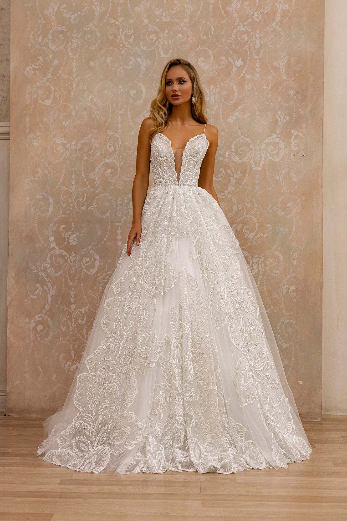 KatrinFAVORboutique-Glitter lace wedding dress Wedding gowns with sparkles