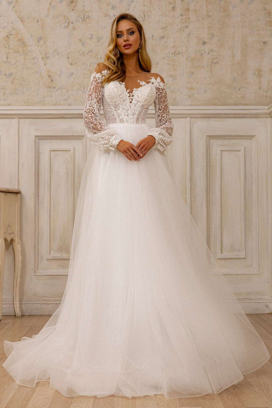 KatrinFAVORboutique-Rustic wedding wear Pretty a line wedding dresses