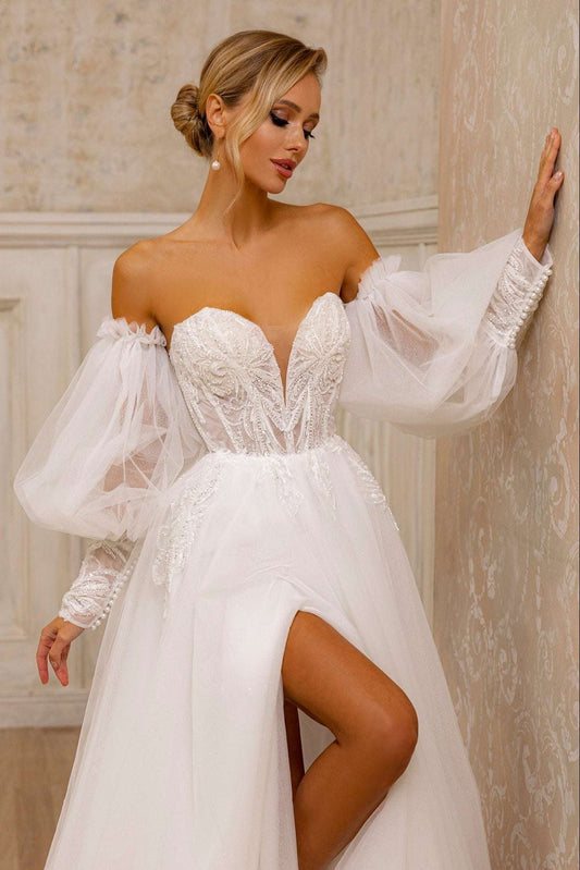 KatrinFAVORboutique-Sexy white wedding dress Outdoor beach wedding dresses