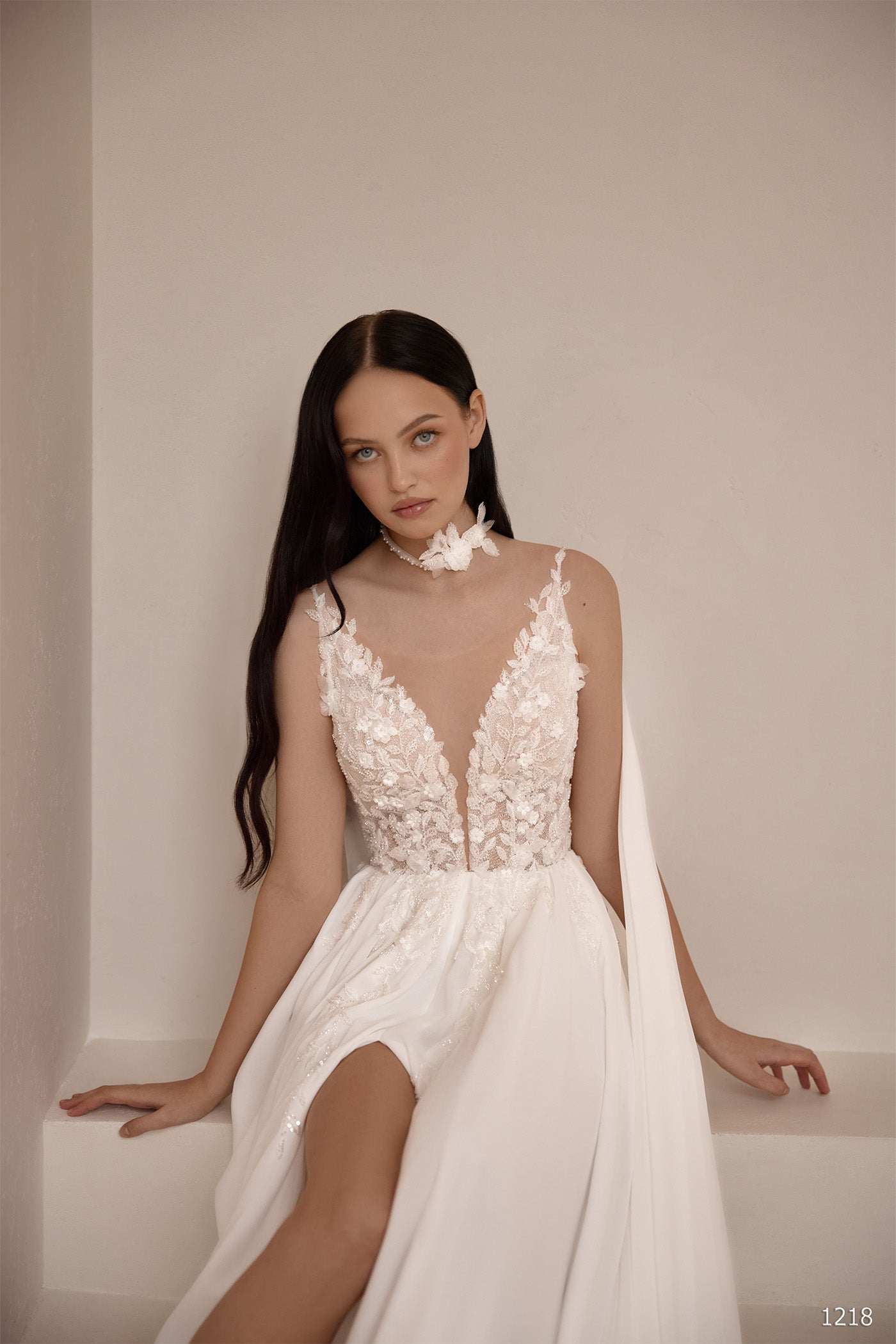 Flowy Beach Wedding gown | Wedding dresses with capes | KatrinFAVOR As on photo / 8 Flowy Beach Wedding gown | Wedding dresses with capes | KatrinFAVOR As on photo / 8