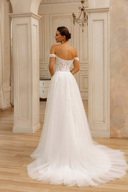 KatrinFAVORboutique-Flower applique wedding dress Classy wedding dresses