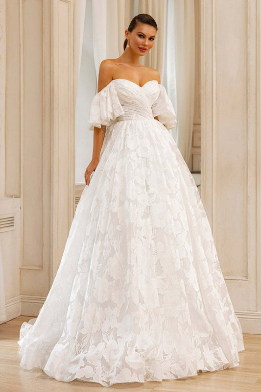 KatrinFAVORboutique-Bell sleeve wedding gown Modern trendy wedding dresses