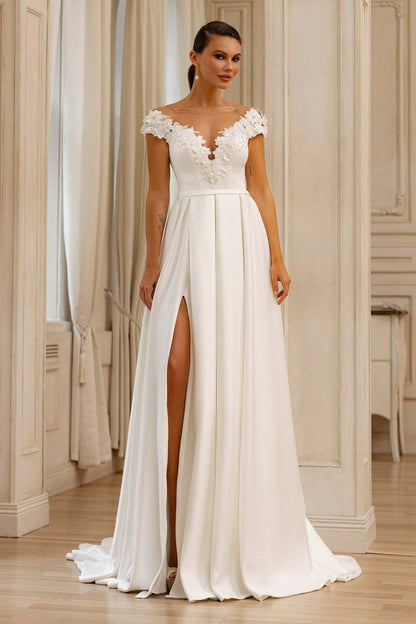 KatrinFAVORboutique-Wedding gown for second wedding Satin wedding dresses