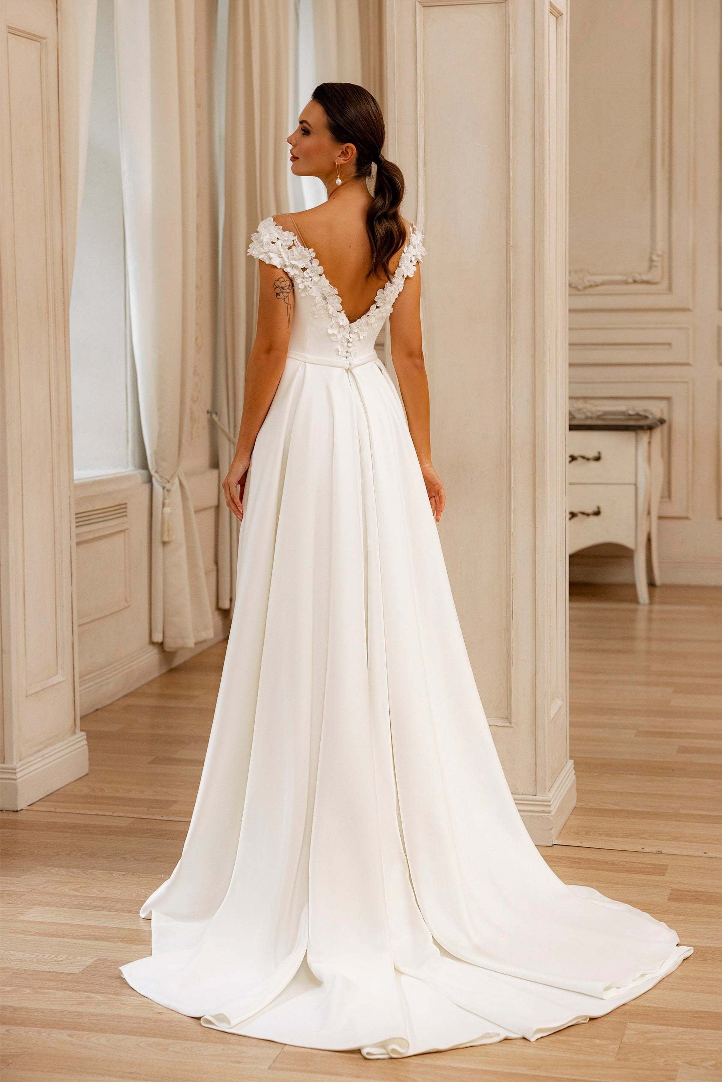 KatrinFAVORboutique-Wedding gown for second wedding Satin wedding dresses