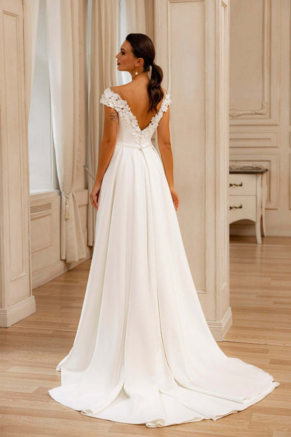 KatrinFAVORboutique-Wedding gown for second wedding Satin wedding dresses