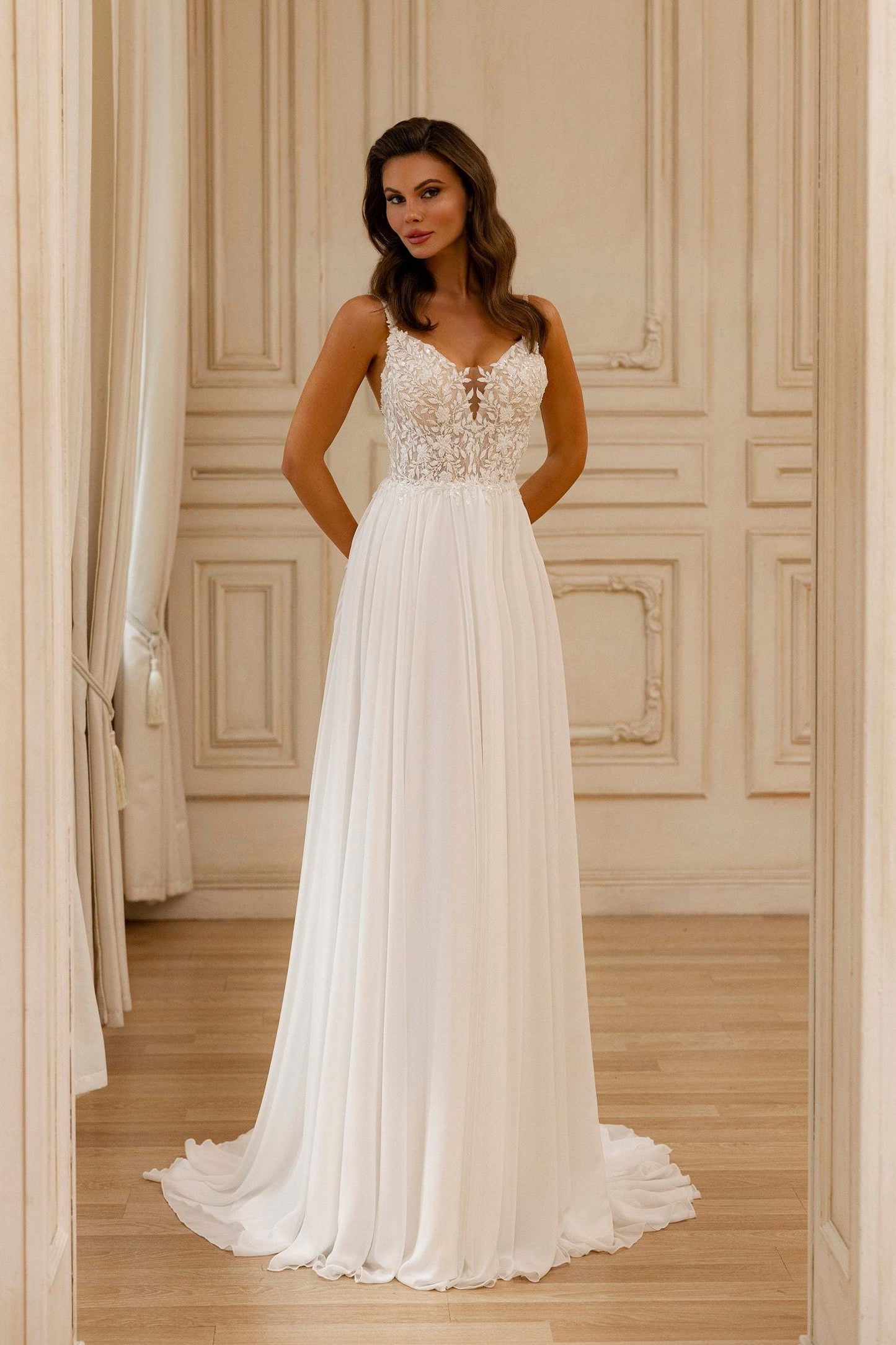 KatrinFAVORboutique-Greek goddess dress for wedding Bridal reception look