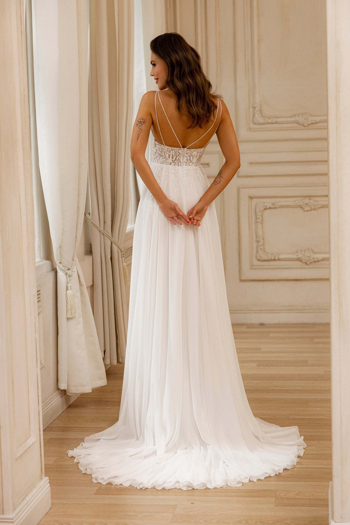 KatrinFAVORboutique-Greek goddess dress for wedding Bridal reception look