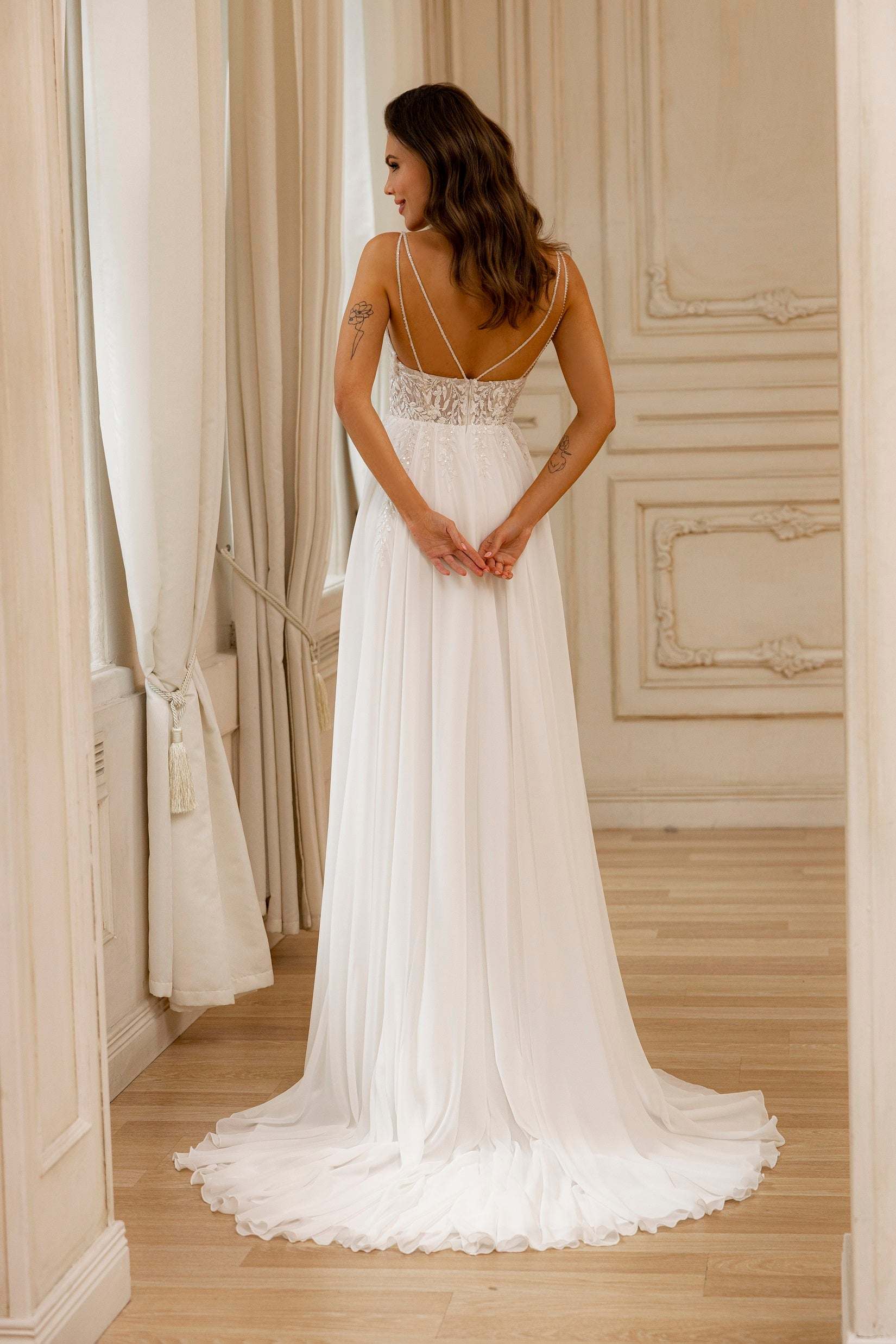KatrinFAVORboutique-Greek goddess dress for wedding Bridal reception look