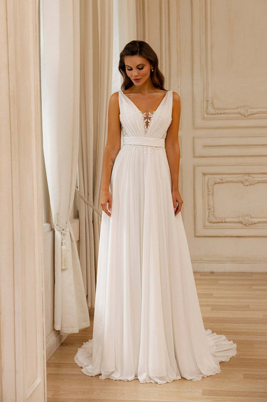 KatrinFAVORboutique-Greek goddess dress for wedding Bridal reception look