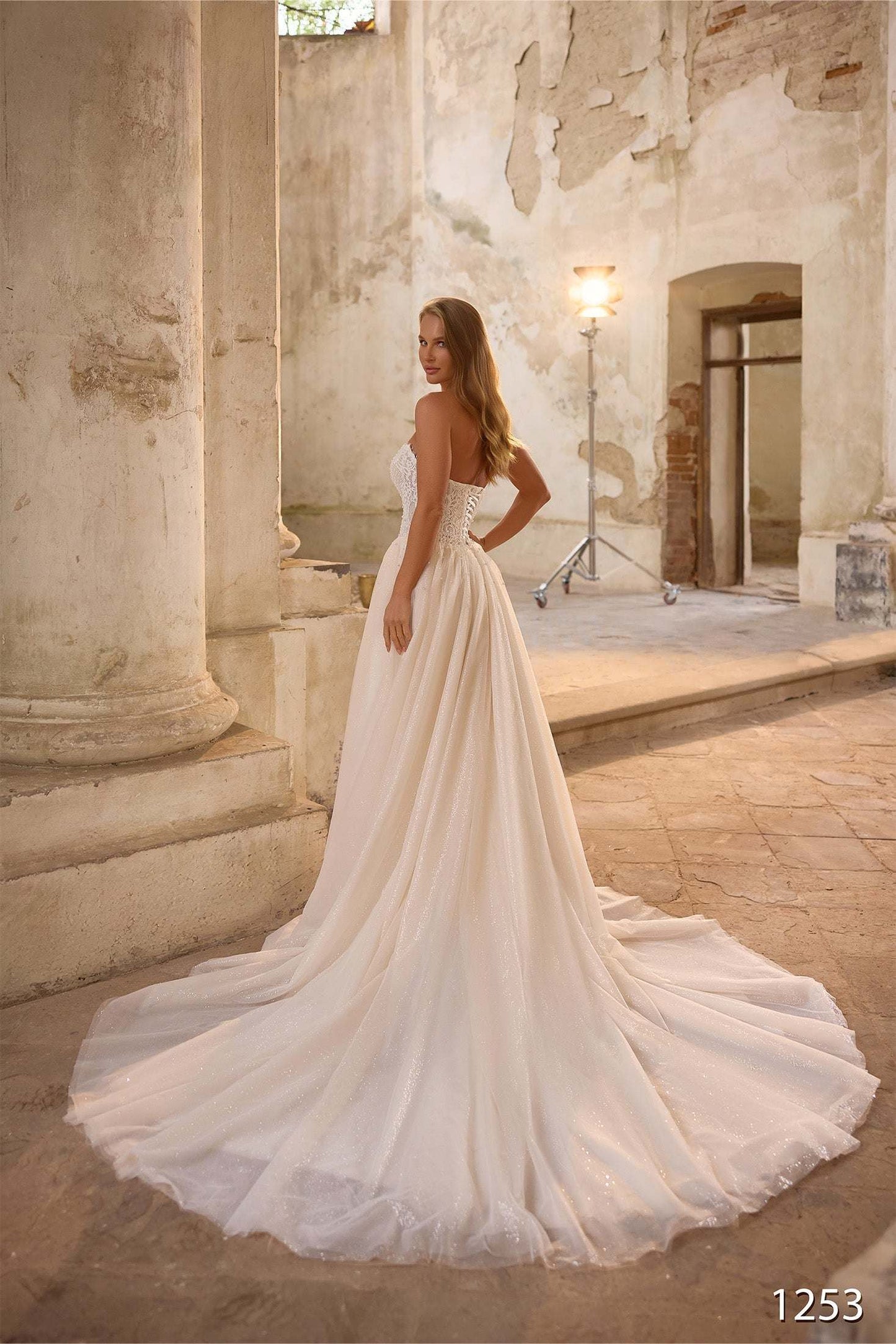 KatrinFAVORboutique-Lace wedding dress detachable sleeves Bridal modern