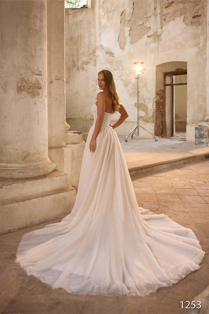 KatrinFAVORboutique-Lace wedding dress detachable sleeves Bridal modern