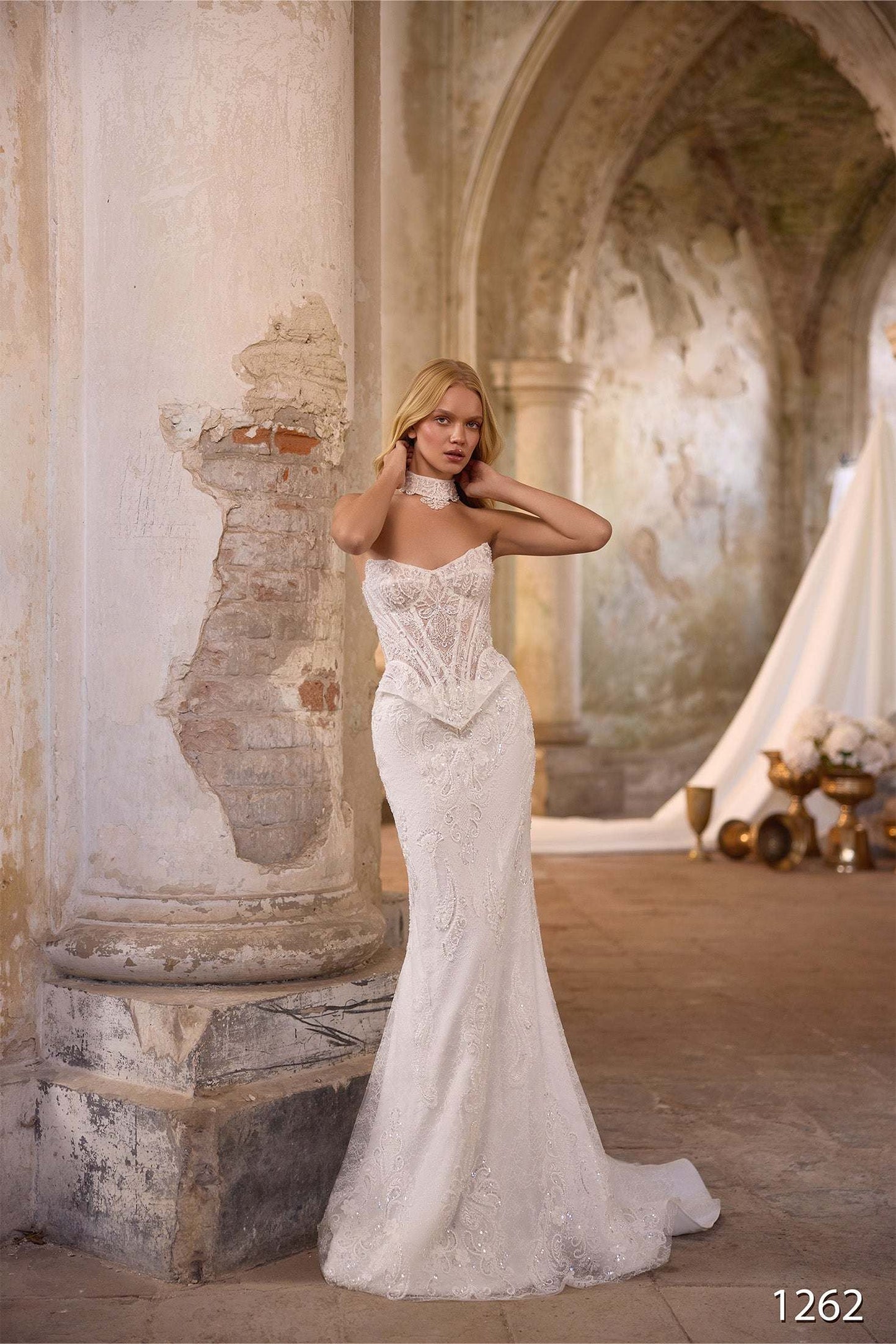 KatrinFAVORboutique-Bridal two piece set Modern wedding dress styles 