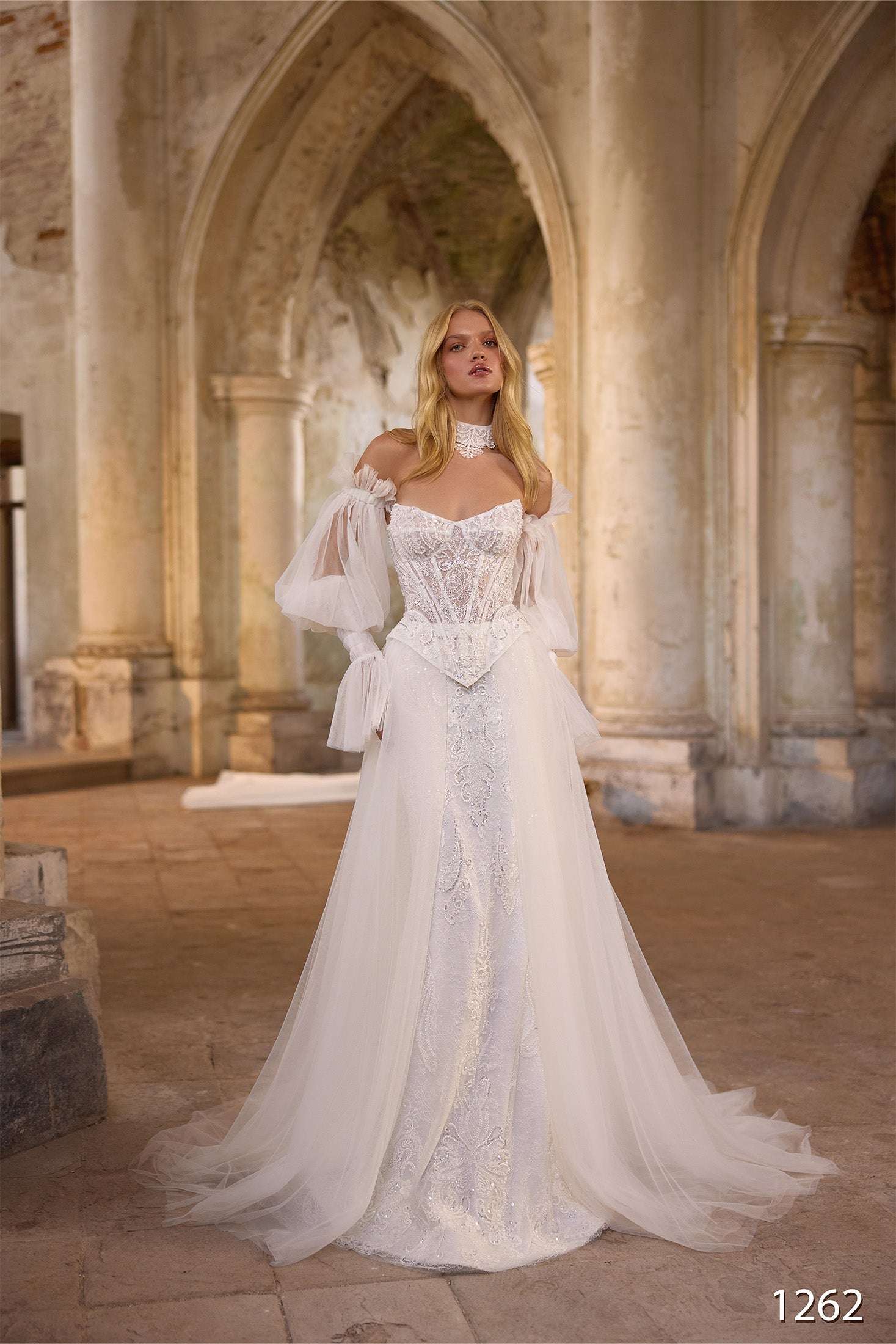 KatrinFAVORboutique-Bridal two piece set Modern wedding dress styles 