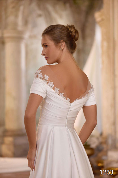 KatrinFAVORboutique-Off the shoulder long sleeve wedding dress Top bridal