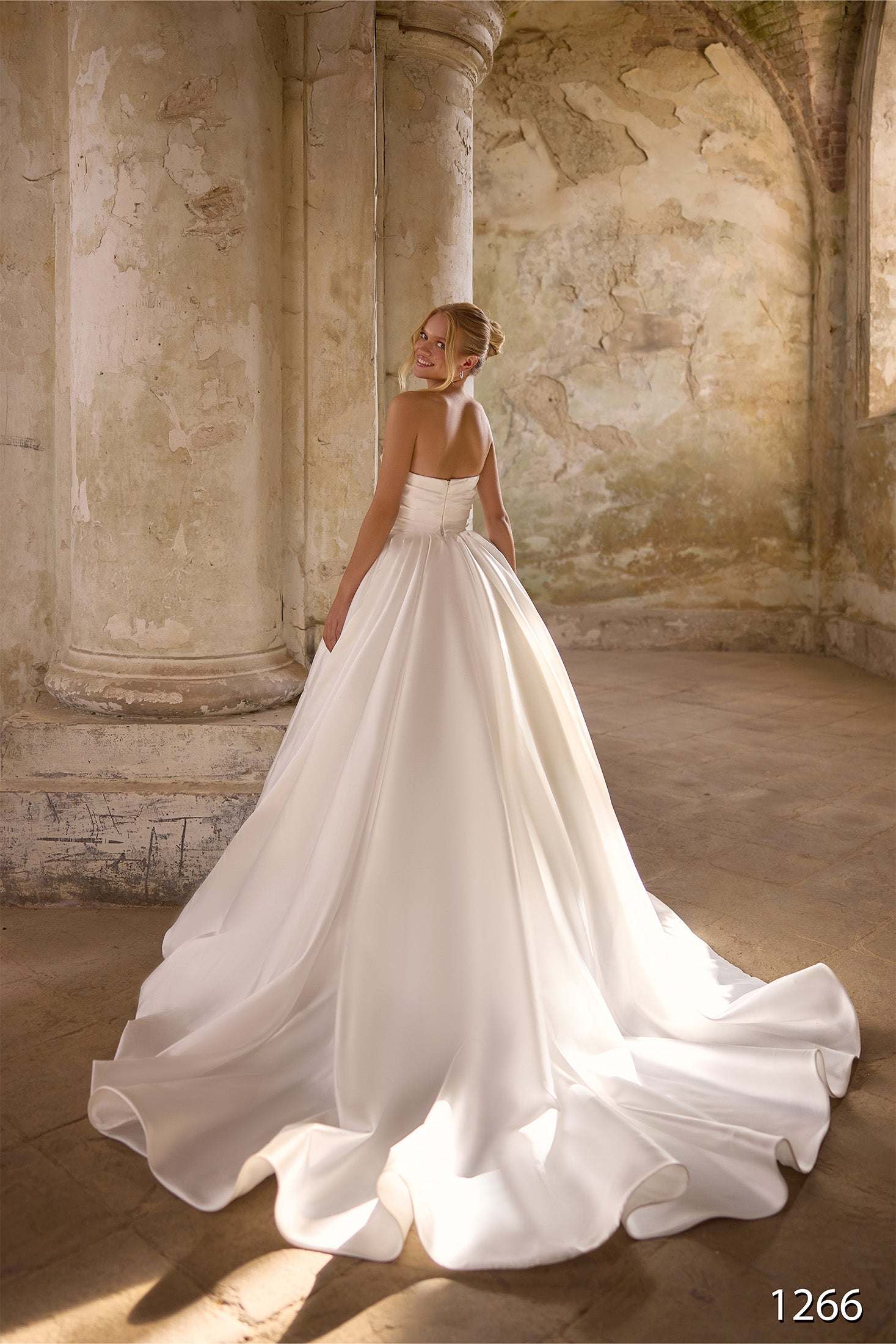 KatrinFAVORboutique-Satin with lace wedding dress White bridal outfits