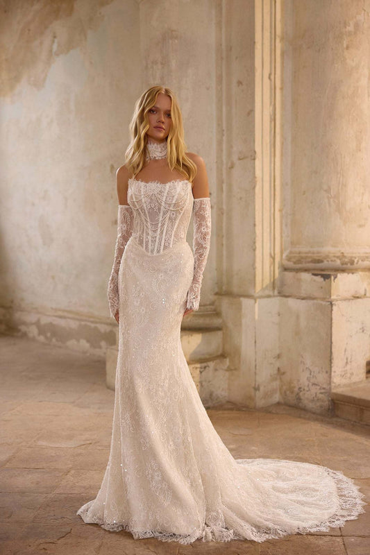 KatrinFAVORboutique-Strapless lace wedding dress Beautiful wedding outfits
