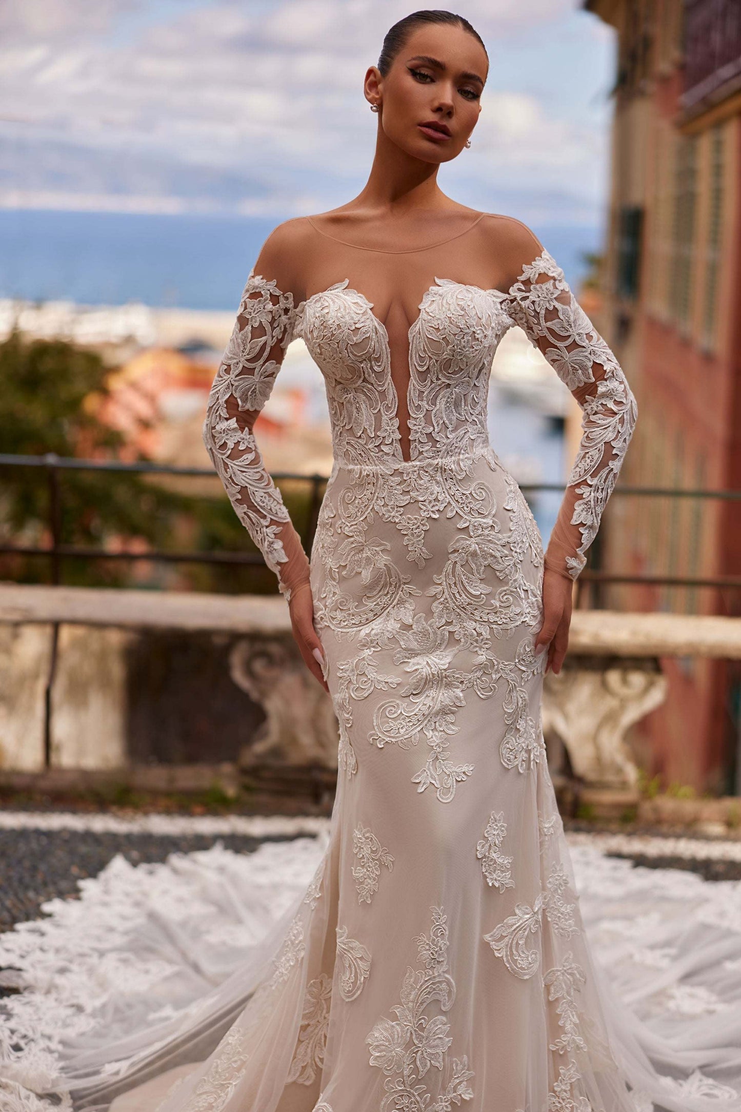 KatrinFAVORboutique-Mermaid wedding dress with a long train Bridal styles