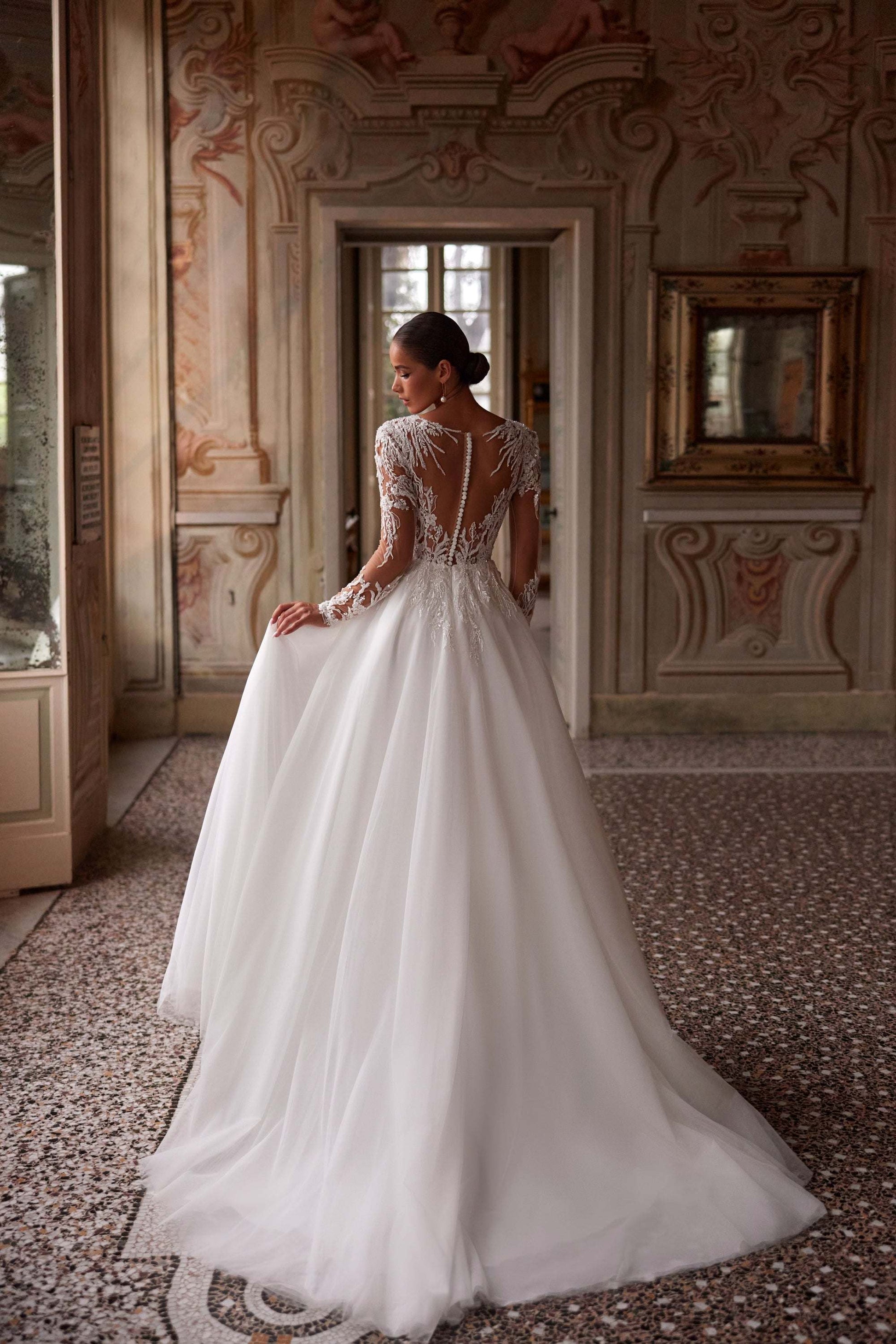 Civil marriage dress | Beach long sleeve wedding dress | KatrinFAVOR As on photo / CUSTOM SIZE Civil marriage dress | Beach long sleeve wedding dress | KatrinFAVOR As on photo / CUSTOM SIZE
