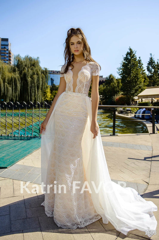 KatrinFAVORboutique-Two piece fitted wedding dress