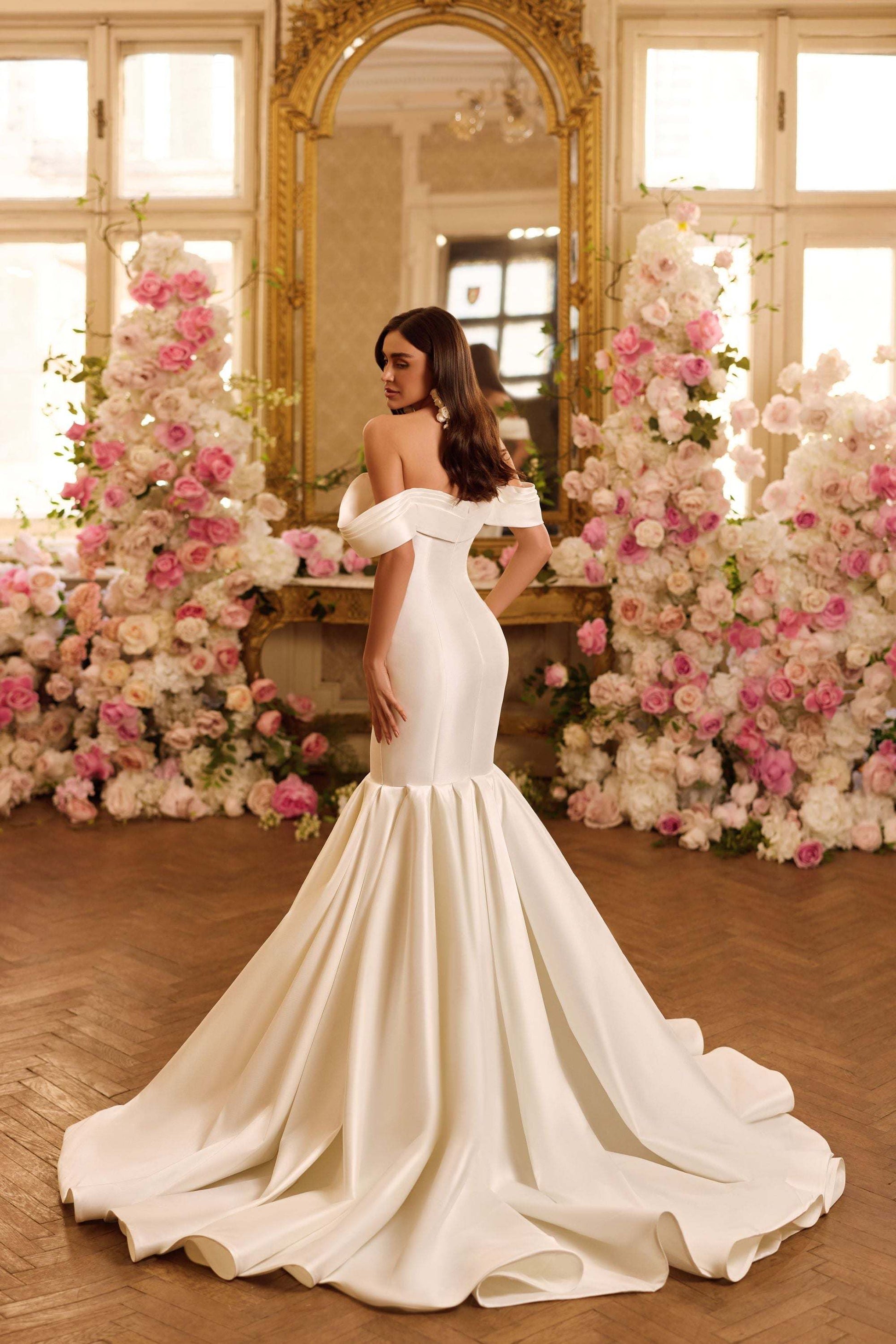 KatrinFAVORboutique-Off shoulder wedding dress mermaid Curvy bridal gowns