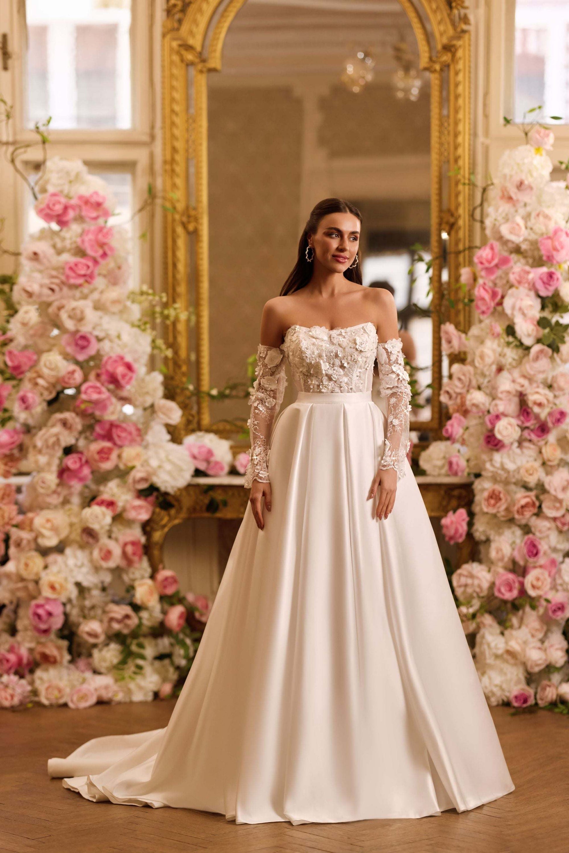 KatrinFAVORboutique-Off shoulder wedding dress short Fun wedding clothes 