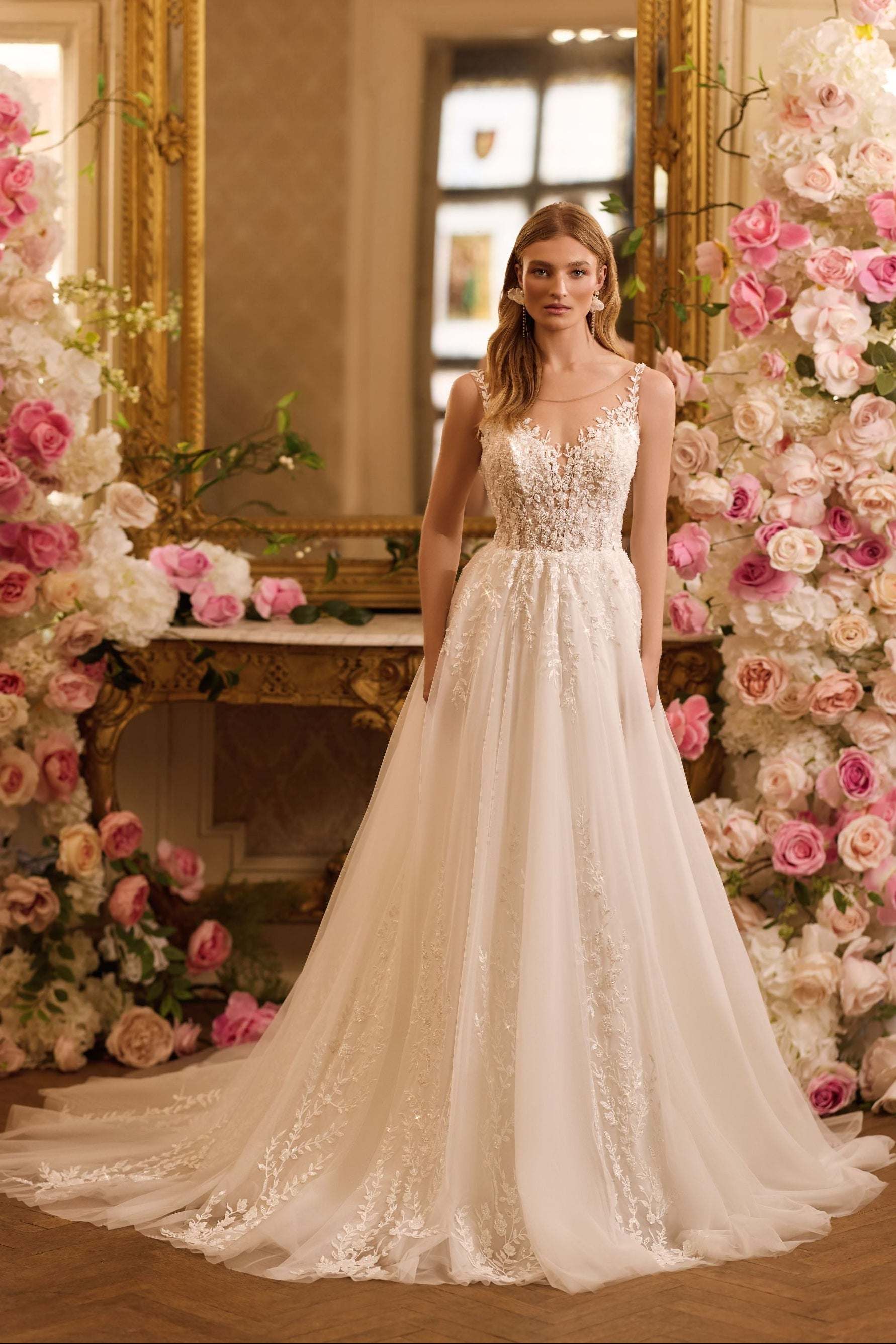 KatrinFAVORboutique-Tulle a line wedding gown Destination wedding gowns