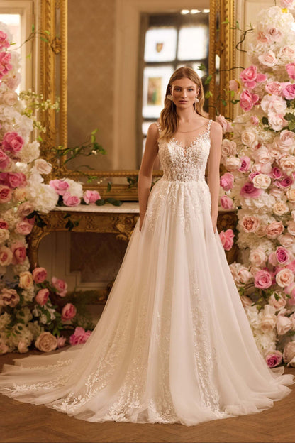 KatrinFAVORboutique-Tulle a line wedding gown Destination wedding gowns